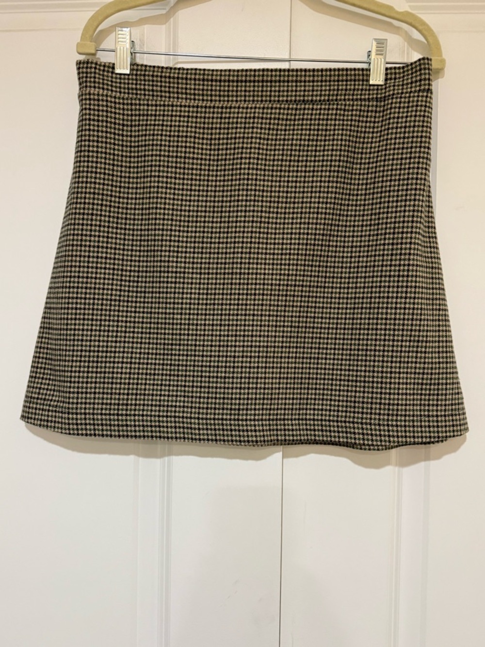 American Eagle Outfitters Houndstooth Mini Skirt Navy & Green